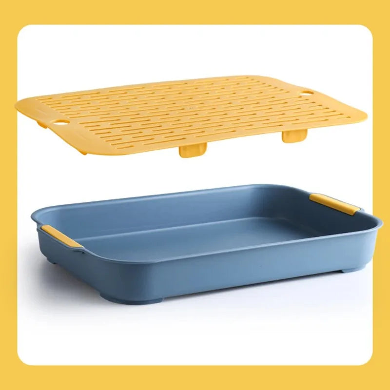 Litter and Litter Accessories - Litter Box Small Pet Toilet Tray - Corner Toilet Box