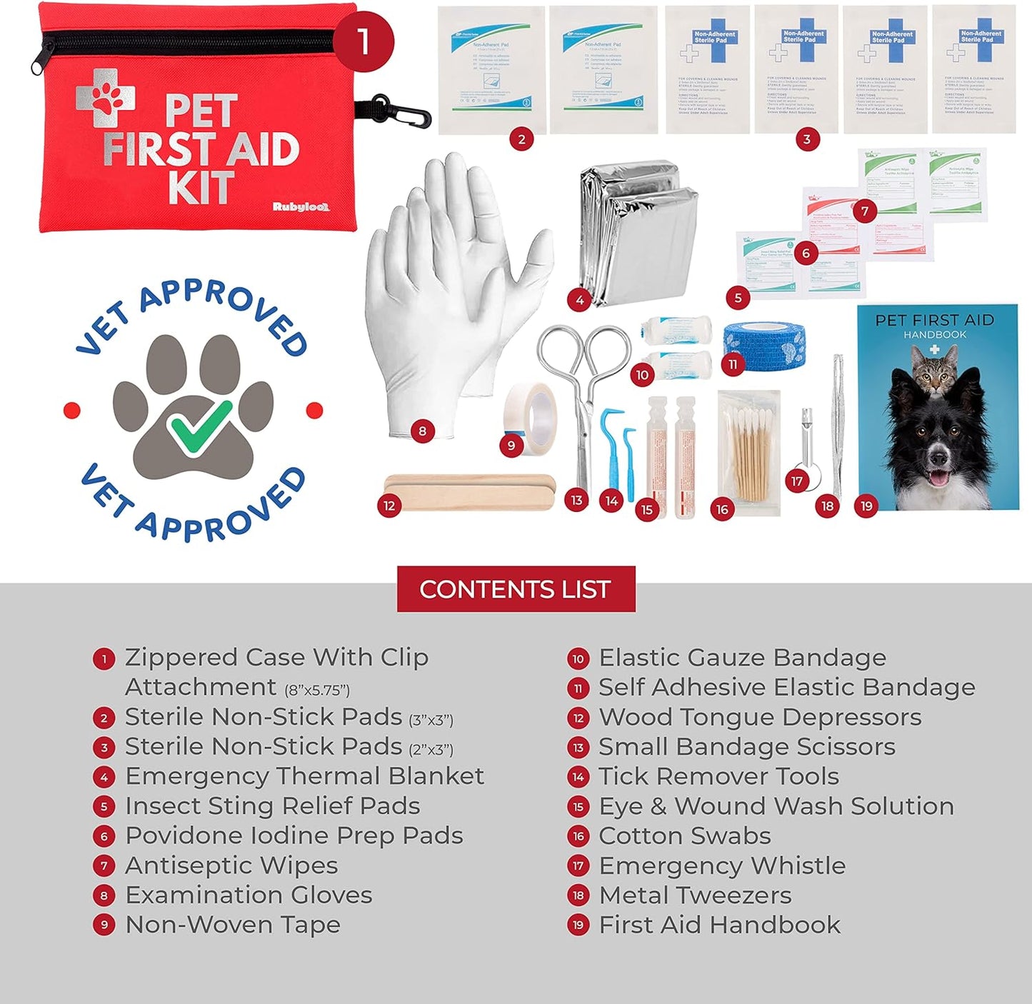Travel Accessories - Dog First Aid Kit for Travel | Vet Approved Pet First Aid Supplies