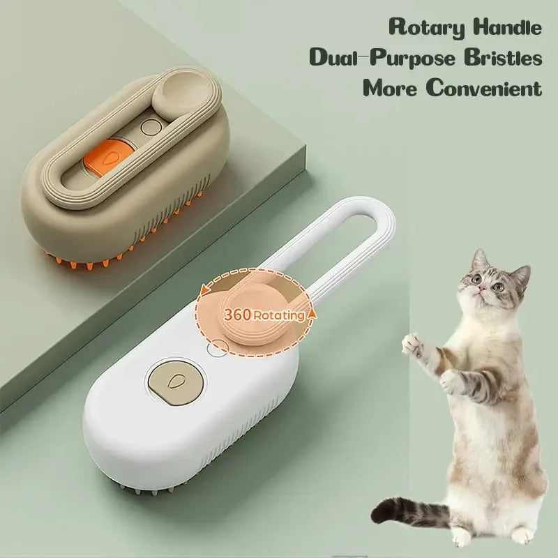 Grooming Supplies - Pet Steam Brush for Shedding 3 in 1