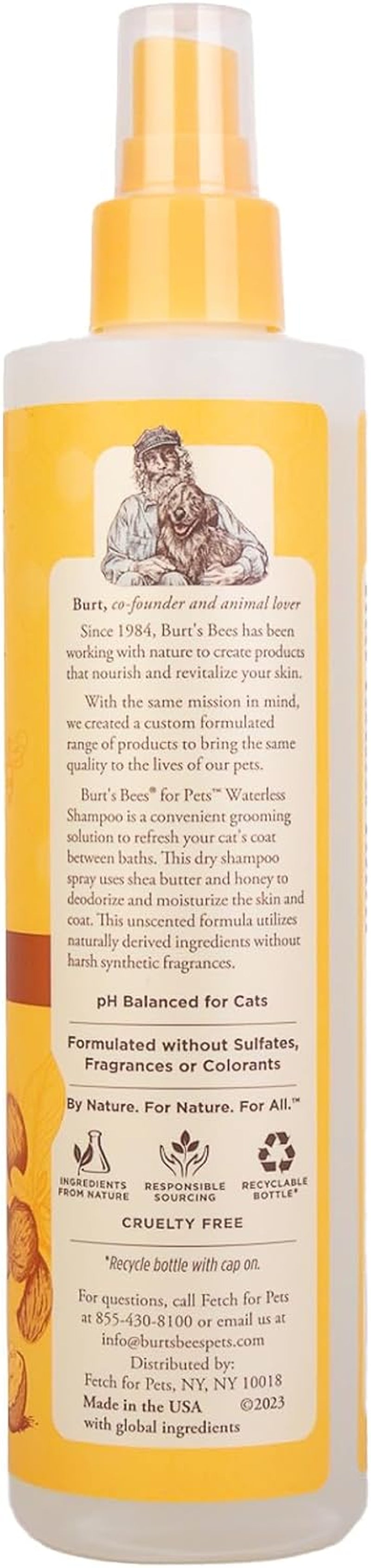 Grooming Supplies - Cat Natural Waterless Shampoo with Shea Butter and Honey | No Bath Needed