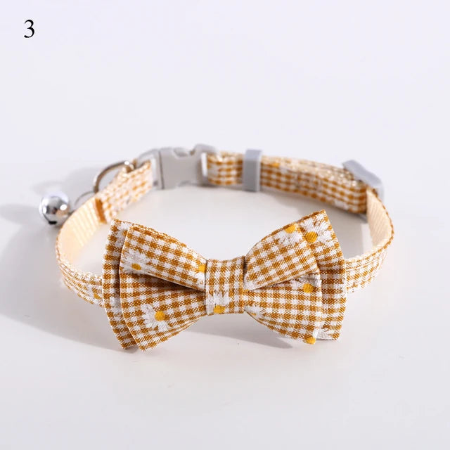 Apparel and Accessories - Plaid Print Pet Bow Tie Collar