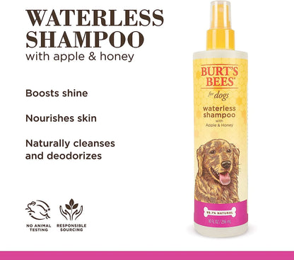 Grooming Supplies - Waterless Dog Shampoo Spray with Apple and Honey, 10 Oz