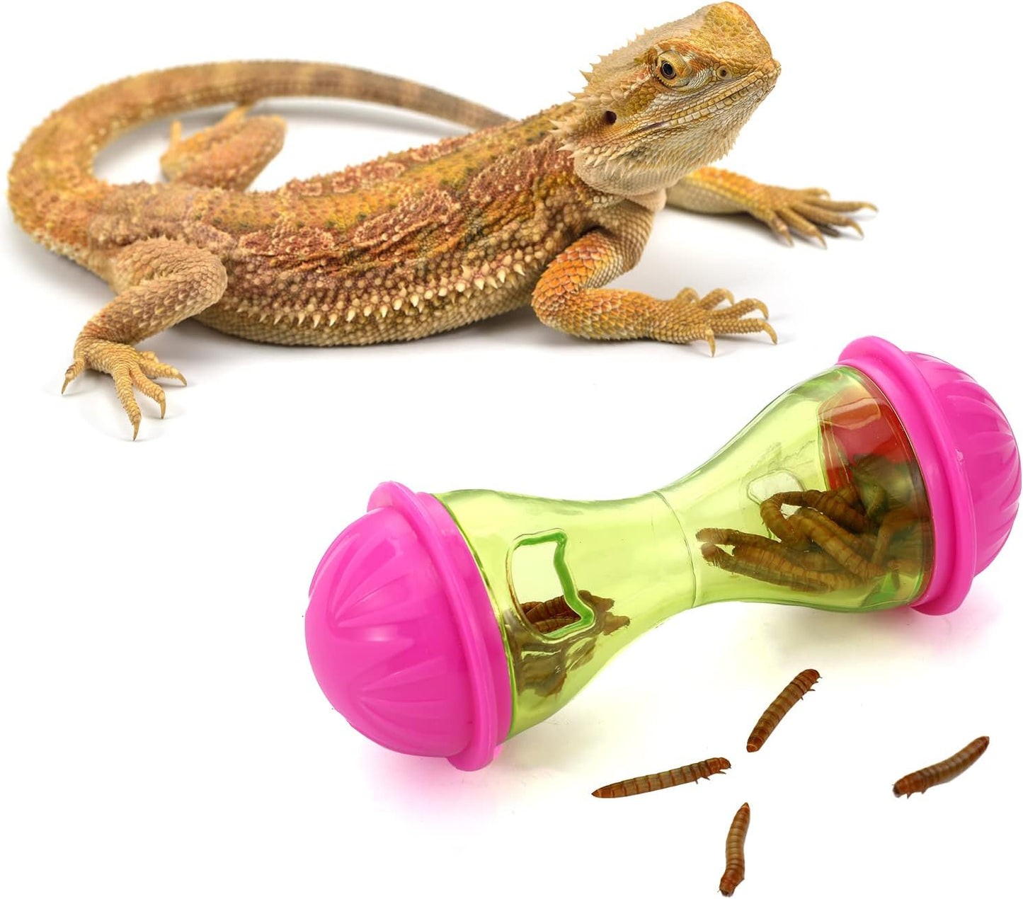 Toys - Bearded Dragon (3Pcs) - Reptile Enrichment Ball Accessories, Food Toys, Transparent Design, Pet Tank Decor, Lizard Gecko Small Animal Habitat Terrarium