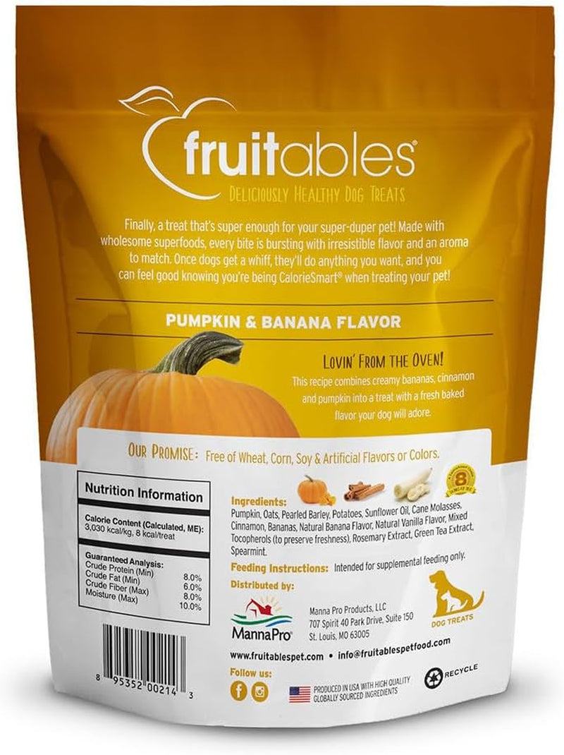 Food Treats - Dog Treats Pumpkin & Banana Flavor, 7 Oz