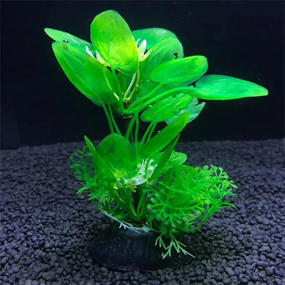 Substrate and Decorations - Artificial Aquarium Decor Plants 12 Kinds Water Weeds Ornament Aquatic Plant Fish Tank Grass Decoration Accessories 14Cm