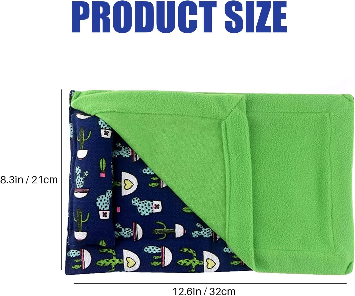 Tanks and Enclosures - Bearded Dragon Bed with Pillow Lizard Sleeping Bag Blanket Soft Warm Hideout Terrariums Accessories for Reptile Lizard Bearded Dragon (Blue)