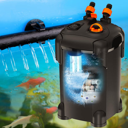 Filtration Systems - Aquarium Canister Filter Fish Tank UV Filter Aquarium Green Water Cleaning Machine Ultra Quiet External Turtle Tank Filter with UV Sterilizer for Crystal Clear Water up to 55 Gallon (225GPH-UV2)