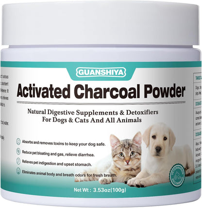 First Aid Solutions -Activated Charcoal for Dogs, Cats, and All Pets - 3.53 oz Powder