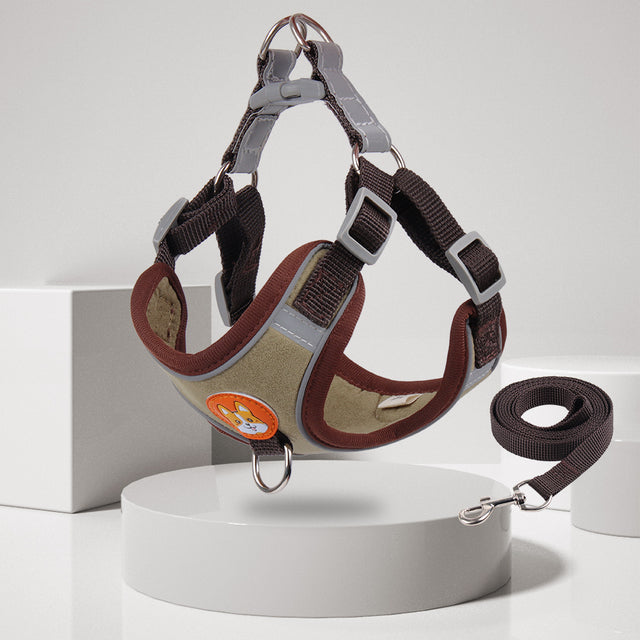 Collars, Leashes, and Harnesses - Reflective Pet Harness And Leash Set