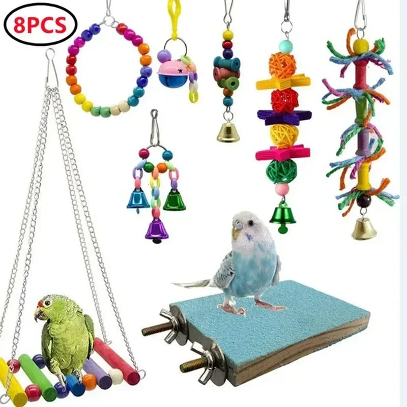 Toy - Parrot Training Bird Toy Swing Ball Bell Standing