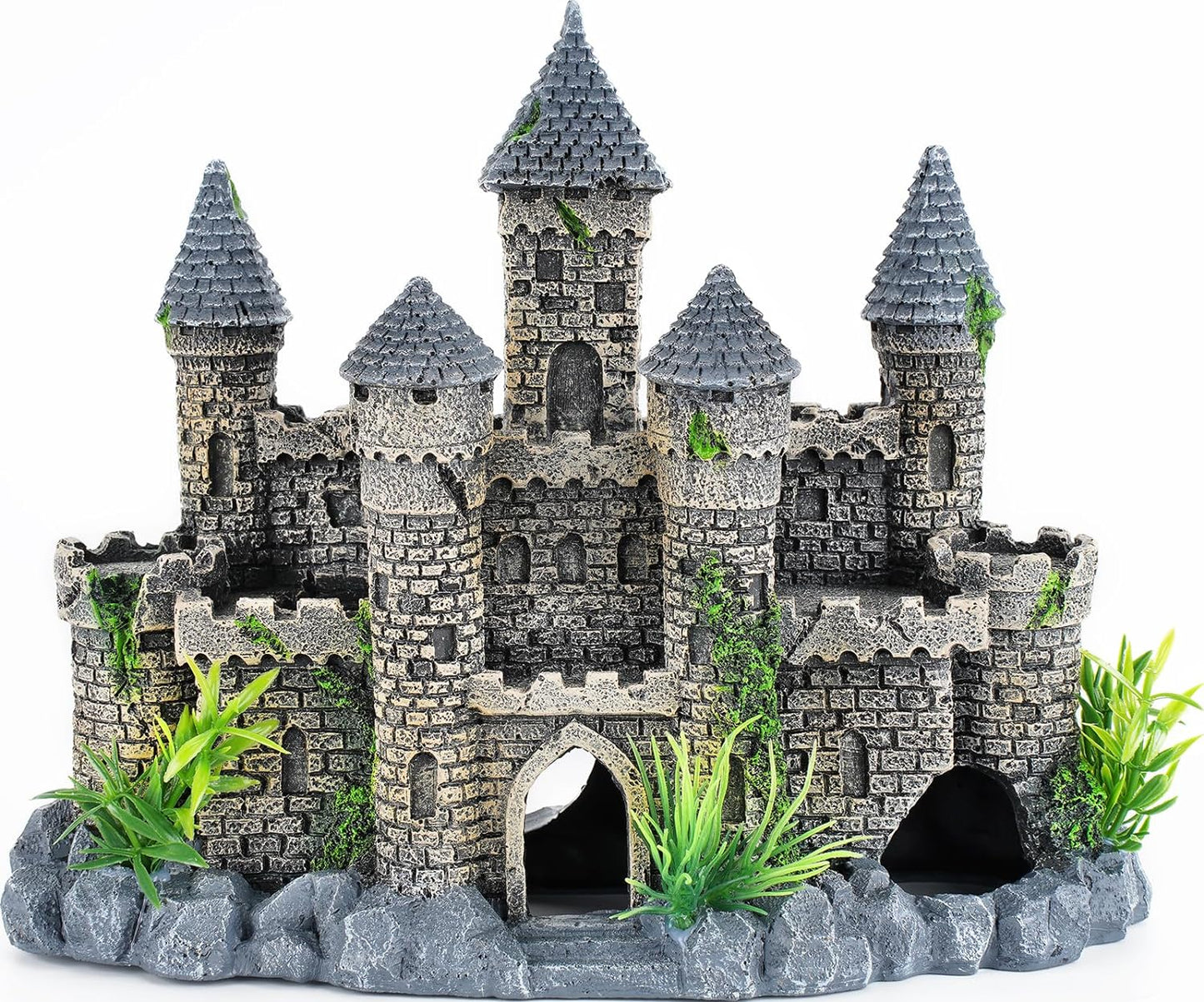 Substrate and Decorations - Aquarium Plants:Aquarium Castle Decorations Fish Tank Castle Decorations Ornaments (Style C)