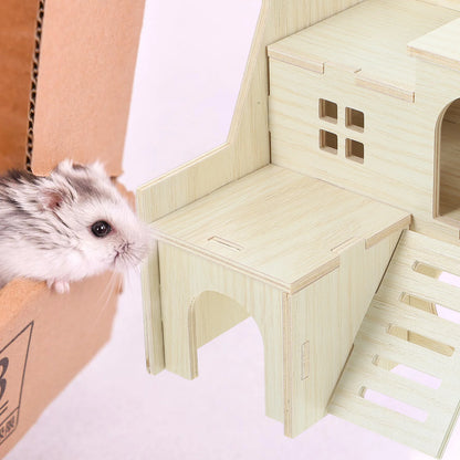 Cages and Habitat Accessories - Guinea Pig Hideout Wear-Resistant Hamster Wooden Hideouts House Cage Rat Houses and Decorative