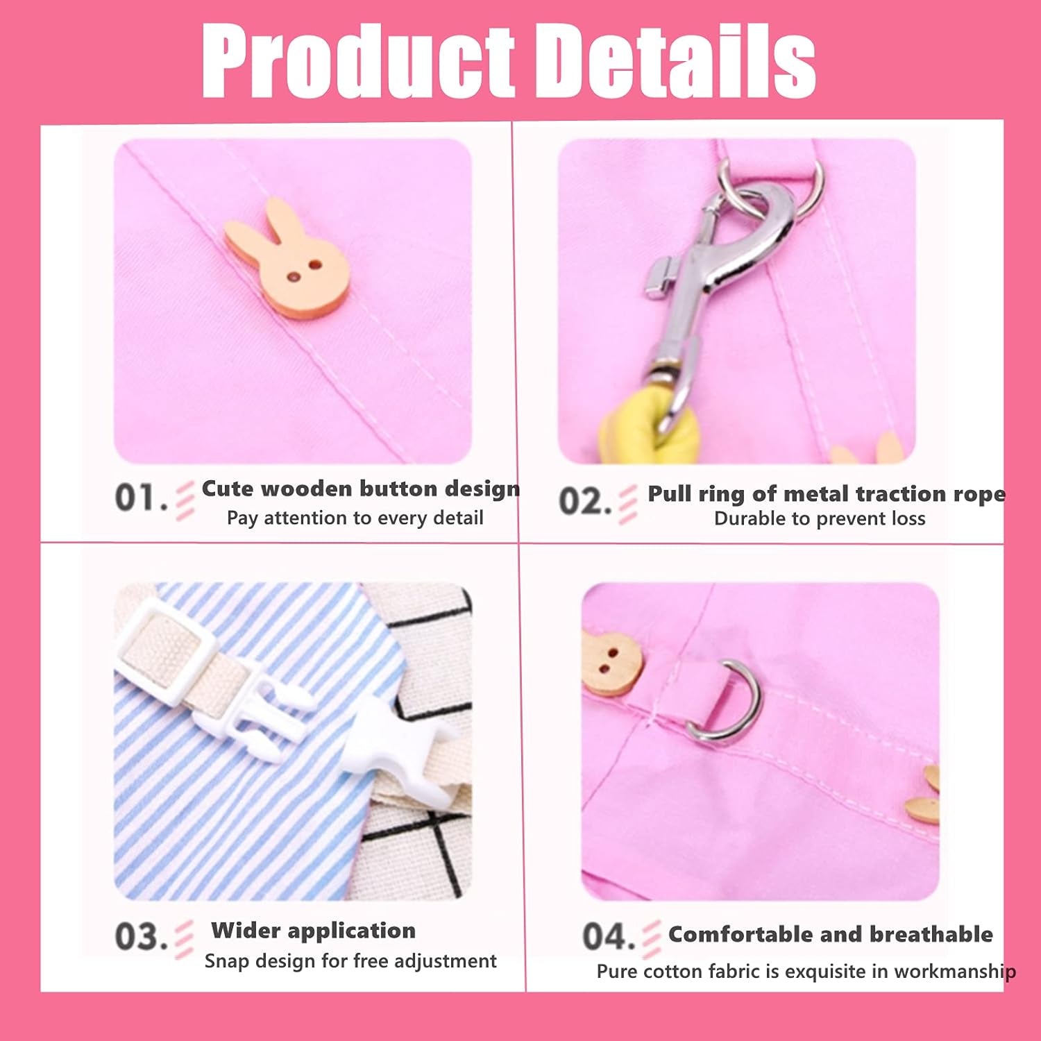 Grooming Supplies - Guinea Pig Clothes,Soft Bunny Ferret Clothes with Pet Rabbit Harness and Leash Mini Hat Bag Cute Brooch for Kitten Small Animal Collars