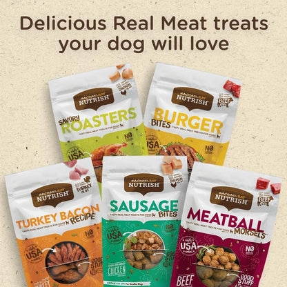 Food Treats - Nutrish Turkey Bites Real Meat Grain Free Dog Treats, Turkey Recipe with Hickory Smoked Bacon Flavor, 12 Ounces (Packaging May Vary)