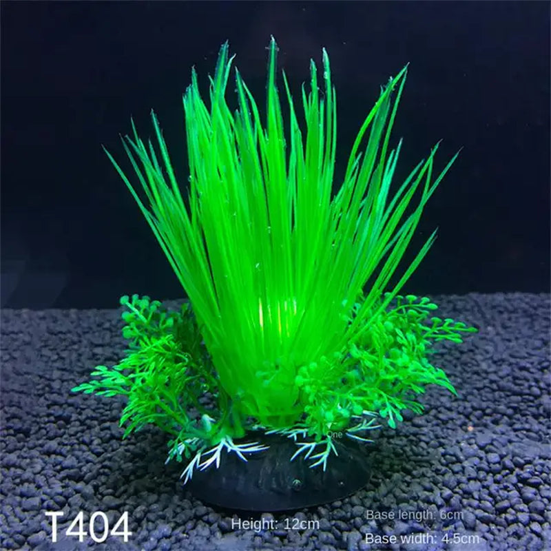 Substrate and Decorations - Artificial Aquarium Decor Plants 12 Kinds Water Weeds Ornament Aquatic Plant Fish Tank Grass Decoration Accessories 14Cm