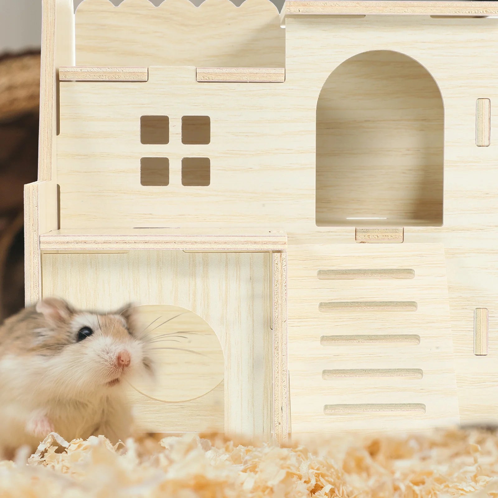 Cages and Habitat Accessories - Guinea Pig Hideout Wear-Resistant Hamster Wooden Hideouts House Cage Rat Houses and Decorative