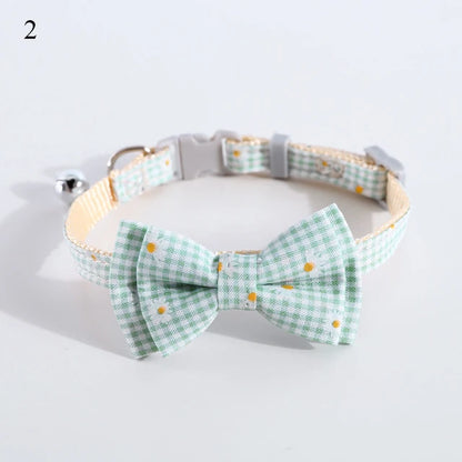 Apparel and Accessories - Plaid Print Pet Bow Tie Collar