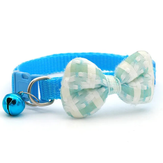 Apparel and Accessories - Plaid Print Pet Bow Tie Collar