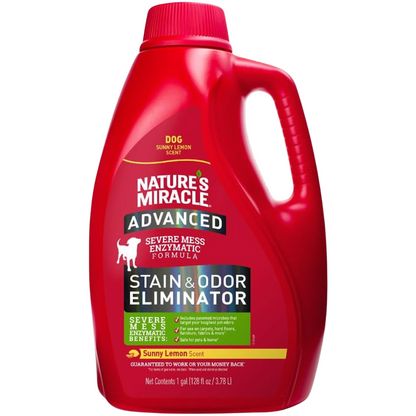 Cleaning Solutions - Advanced Dog Stain and Odor Remover,Red,128 Oz