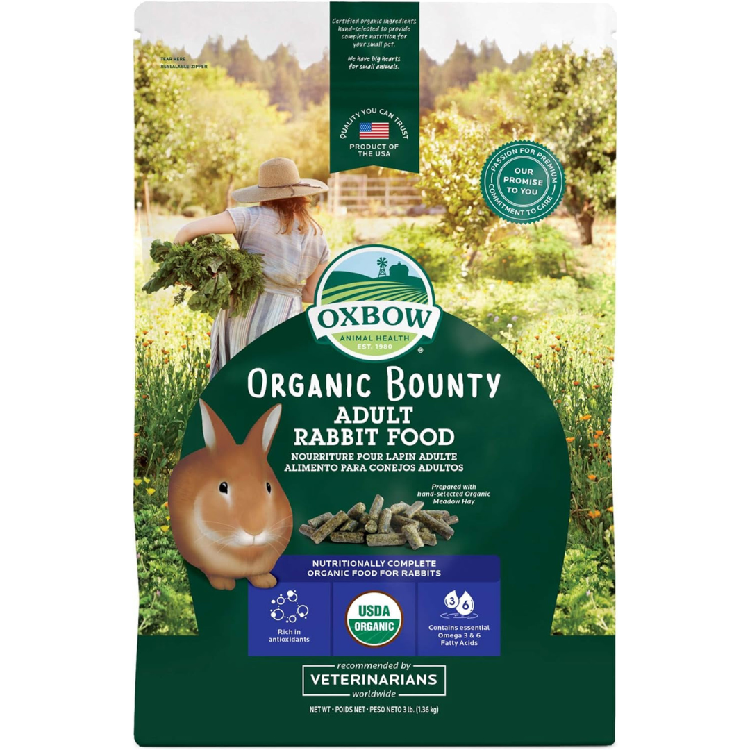 Food Treats - Animal Health Organic Bounty Adult Rabbit Food - All Natural Rabbit Pellets - 3 Lb.