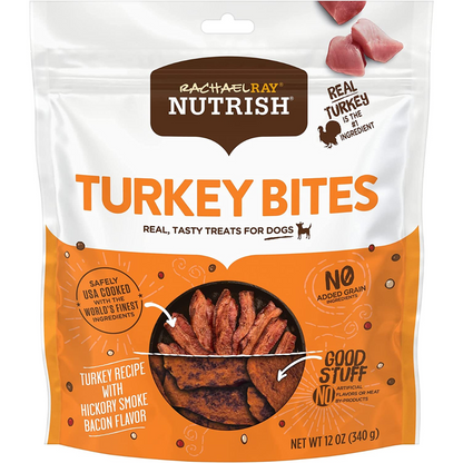 Food Treats - Nutrish Turkey Bites Real Meat Grain Free Dog Treats, Turkey Recipe with Hickory Smoked Bacon Flavor, 12 Ounces (Packaging May Vary)