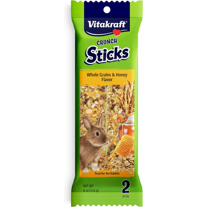 Food Treats - Rabbit Whole Grains & Honey Treat Sticks 2 Pack, 4 Ounce