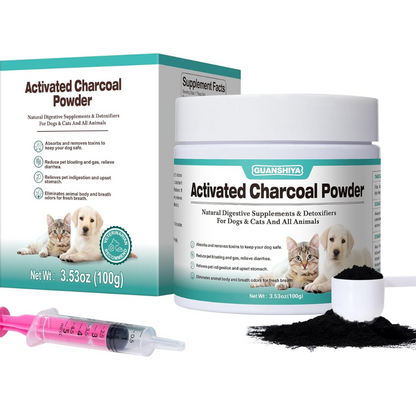 First Aid Solutions -Activated Charcoal for Dogs, Cats, and All Pets - 3.53 oz Powder