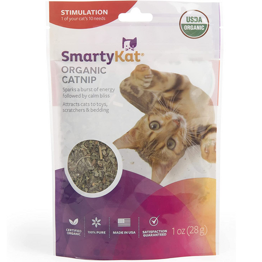 Food Treats - Organic Catnip for Cats & Kittens, Resealable Pouch - 1 Ounce