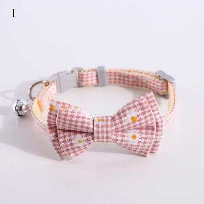 Apparel and Accessories - Plaid Print Pet Bow Tie Collar