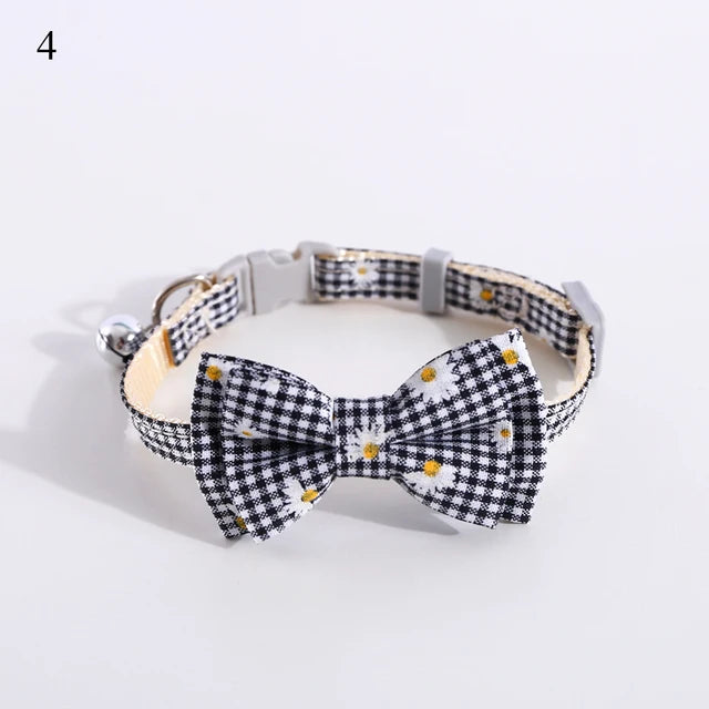 Apparel and Accessories - Plaid Print Pet Bow Tie Collar