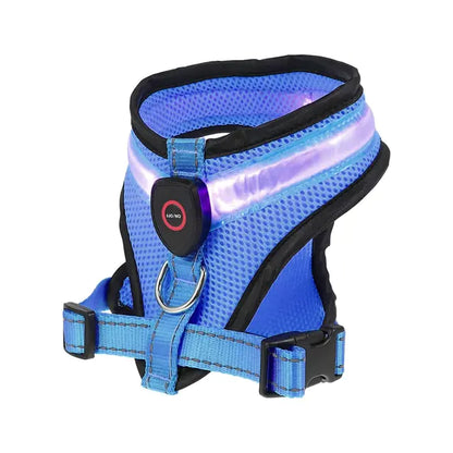 Collars, Leashes, and Harnesses - LED Light Dog Harness