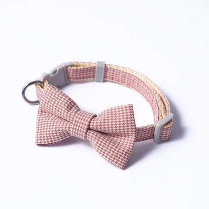 Apparel and Accessories - Plaid Print Pet Bow Tie Collar