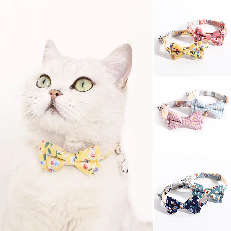 Apparel and Accessories - Plaid Print Pet Bow Tie Collar