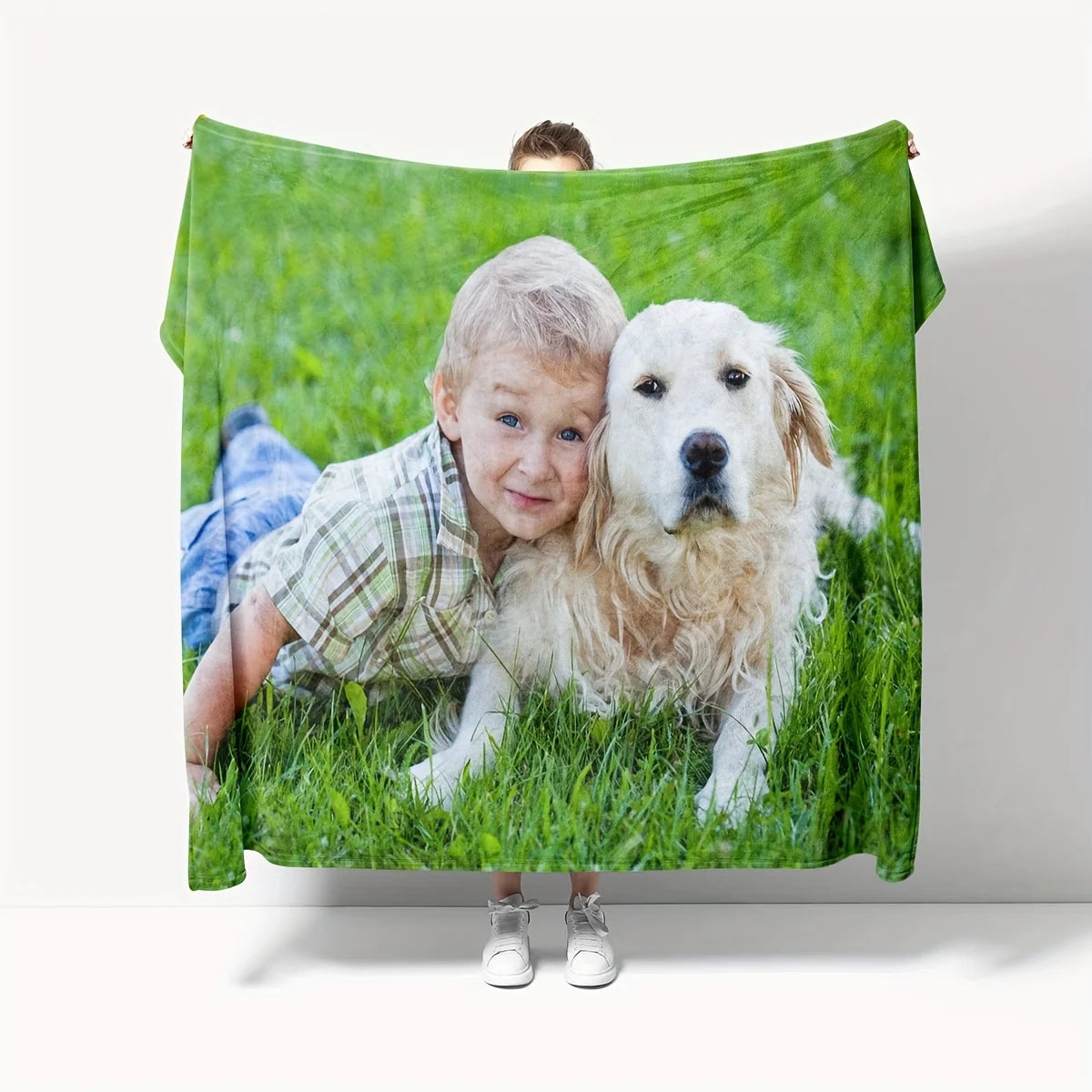 Customized Products - Custom Blanket with Photo Text Personalized Blanket Custom Gift Blanket Soft for Pet Puppey Kitty Father Mother Birthday Wedding