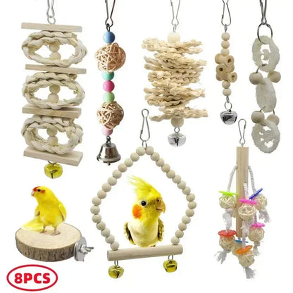 Toy - Parrot Training Bird Toy Swing Ball Bell Standing