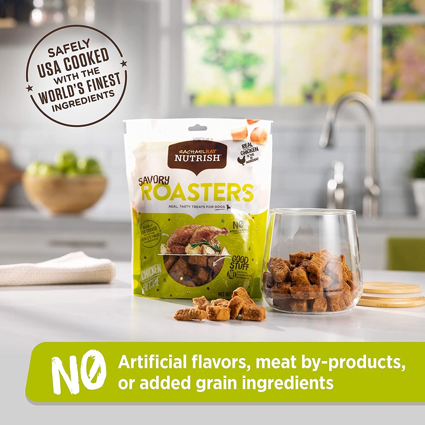 Food Treats - Nutrish Savory Roasters Real Meat Dog Treats, Roasted Chicken Recipe, 12 Ounces, Grain Free