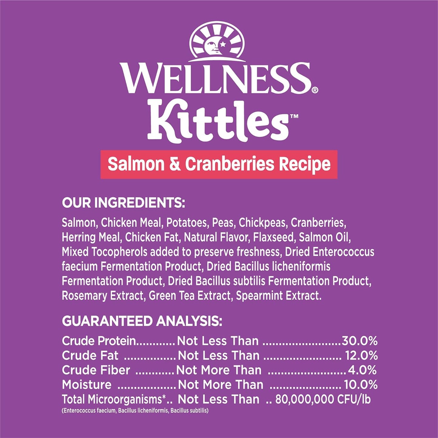 Food Treats - Wellness Kittles Natural Grain Free Cat Treats, Salmon & Cranberries, 6-Ounce Bag