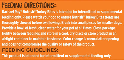 Food Treats - Nutrish Turkey Bites Real Meat Grain Free Dog Treats, Turkey Recipe with Hickory Smoked Bacon Flavor, 12 Ounces (Packaging May Vary)