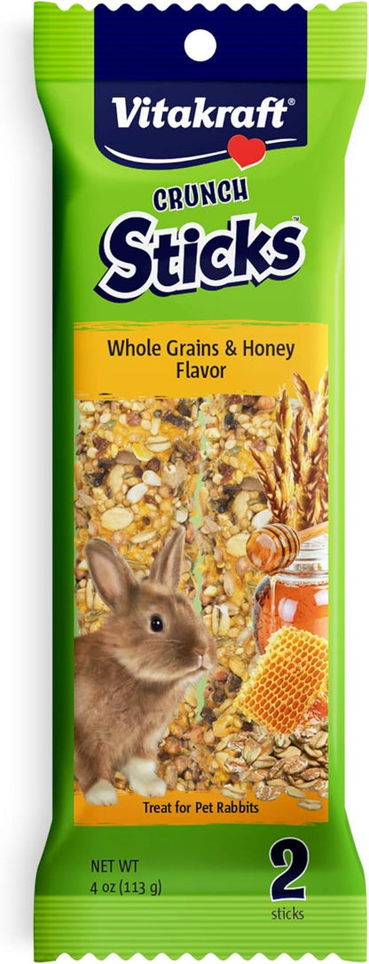 Food Treats - Rabbit Whole Grains & Honey Treat Sticks 2 Pack, 4 Ounce