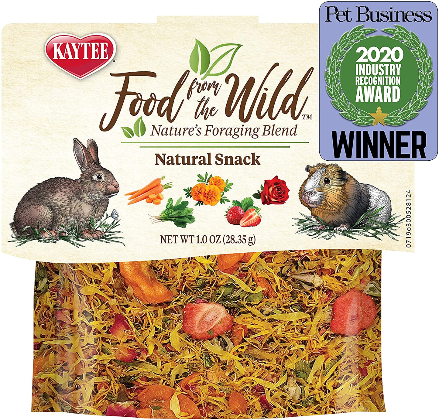 Food Treats - Food from the Wild Natural Snack for Pet Rabbits, Guinea Pigs and Other Small Animals, 1 Ounce