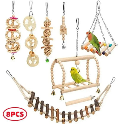 Toy - Parrot Training Bird Toy Swing Ball Bell Standing