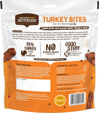 Food Treats - Nutrish Turkey Bites Real Meat Grain Free Dog Treats, Turkey Recipe with Hickory Smoked Bacon Flavor, 12 Ounces (Packaging May Vary)