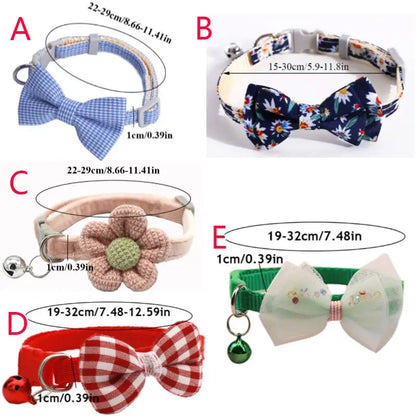 Apparel and Accessories - Plaid Print Pet Bow Tie Collar