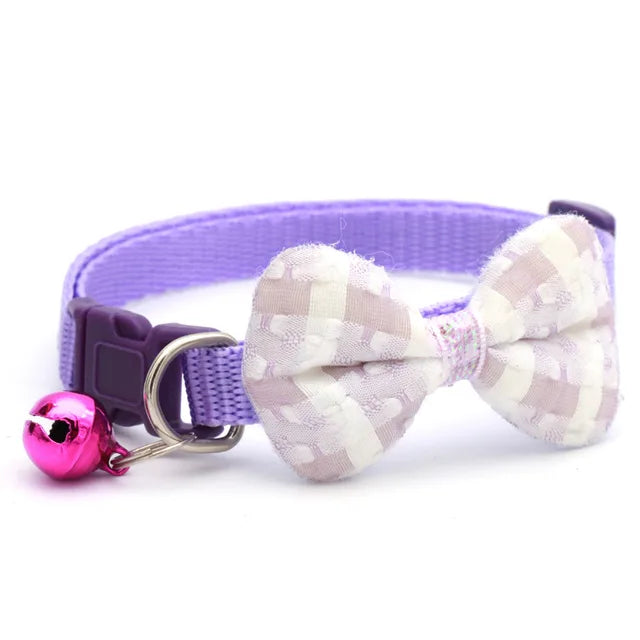 Apparel and Accessories - Plaid Print Pet Bow Tie Collar