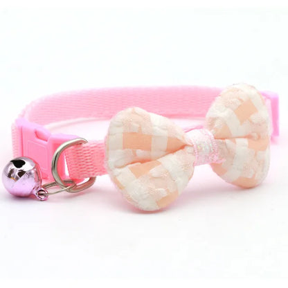 Apparel and Accessories - Plaid Print Pet Bow Tie Collar