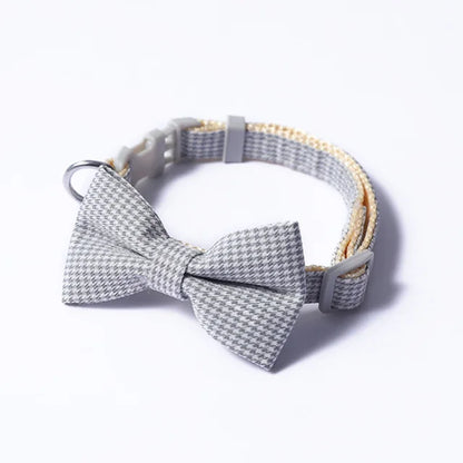 Apparel and Accessories - Plaid Print Pet Bow Tie Collar