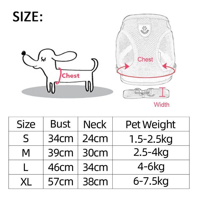 Collars, Leashes, and Harnesses - Adjustable Vest Harness