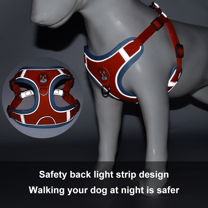 Collars, Leashes, and Harnesses - Reflective Pet Harness And Leash Set